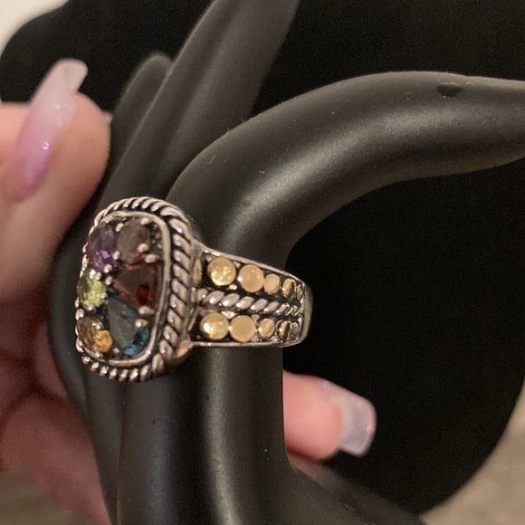 Balissima by EFFY® Multi-Stone Ring in 18k Yellow Gold and Sterling Silver (3-1/ - Picture 5 of 5